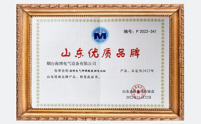 海博電氣磷酸鐵鋰電池組獲評山東優(yōu)質品牌產品.png